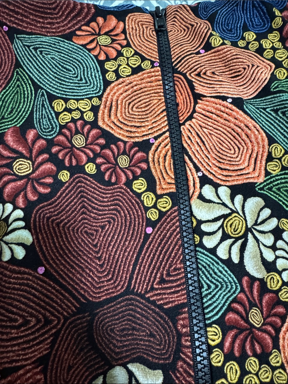 FARM Rio Floral Midi Dress in Orange, Blue & Green - Picture 4 of 5